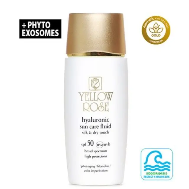 Yellow Rose Hyaluronic Suncare Fluid SPF 50 Silk & Dry Touch Αντηλιακό Γαλάκτωμα Προσώπου 50ml
