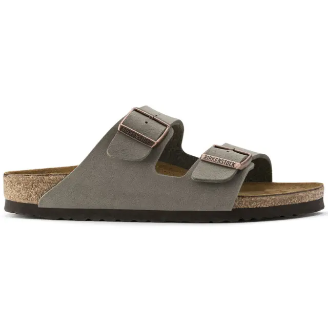 Birkenstock Πέδιλα Unisex Birko-Flor-Nubuck(ανθεκτικό υλικό της Birkenstock-επιτρέπει την επαφή με το νερό) Γκρί BIR/ARIZONA 151213 STONE