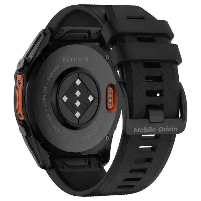 Mobile Origin Easy Strap Garmin Watch 22mm Black 2