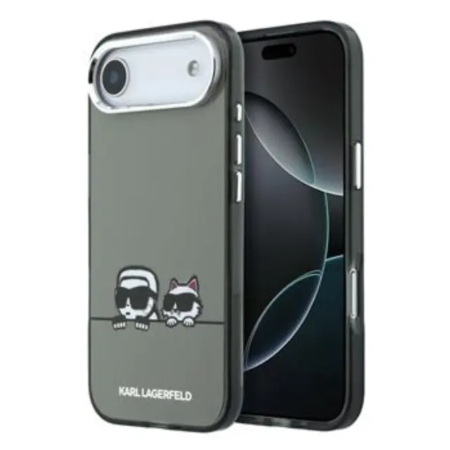 Karl Lagerfeld IML K&CH Heads Logo MagSafe Case for iPhone iPhone Air Black