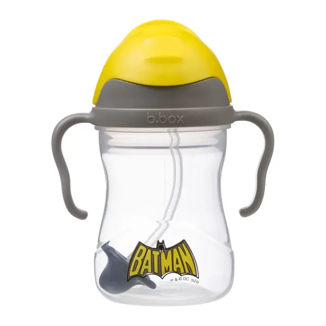 B.Box Παιδικό Ποτηράκι Sippy Cup Batman από Πλαστικό Γκρι 240ml