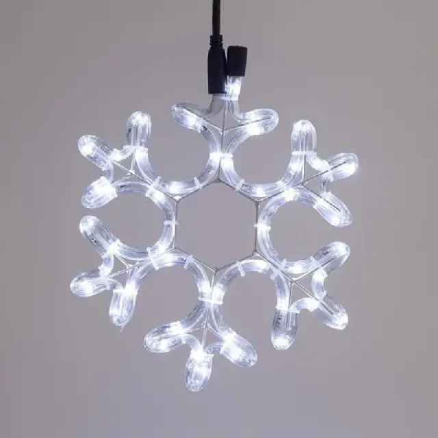 Χιονονιφάδα Led Ψυχρό Φως με καλώδιο - Christmas snowflake light LED 082340