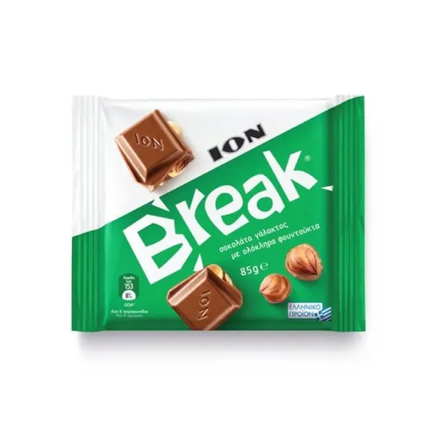 ION Σοκολάτα Γάλακτος Break με Φουντούκι 100gr 1 τμχ