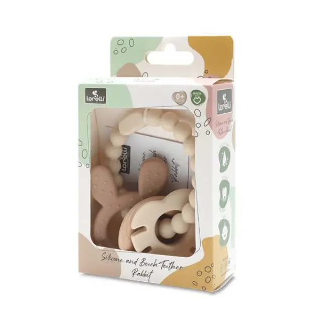 Lorelli Μασητικό Σιλικόνης Rabbit Natural Beige 10210850005 3