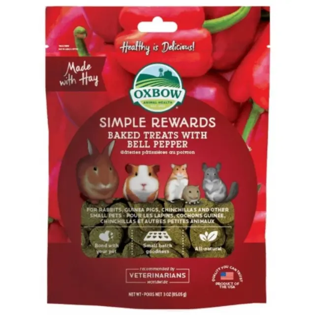 Oxbow Simple Rewards Baked Λιχουδιές Τρωκτικών με Πιπεριά 56gr Μονόχρωμο