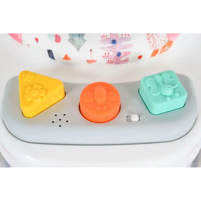 Moni Jumper Magic Fun Παιχνίδι Στήριξης Τραμπολίνο με Περιστρεφόμενο Κάθισμα 360° Ροζ 6+ Μηνών 3