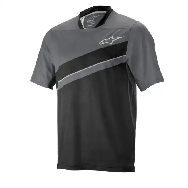 ΜΠΛΟΥΖΑ ALPINESTARS ALPS ΚΟΝΤΟ ΜΑΝΙΚΙ SS20 - ΜΑΥΡΟ-ΓΚΡΙ - LARGE