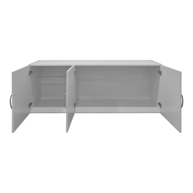 Πατάρι ντουλάπας τρίφυλλο Alvia pakoworld λευκό 150x51x60εκ 2
