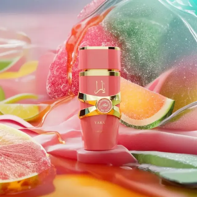 Lattafa Yara Candy Eau de Parfum 100ml Γυναικείο Αρωμα με Φράουλα, Βανίλια + Gardenia 2