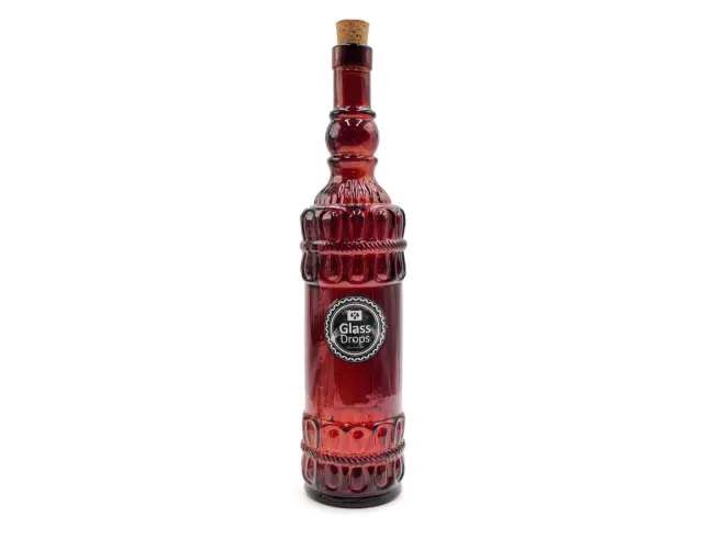 Διακοσμητικό Μπουκάλι με πώμα Glass Drops Lazos (5043DB738) Aπό 100% ανακυκλωμένο γυαλί, Xωρητικότητας 700ml, Διαστάσεων Ø 8 x Υ 34 cm, Terracotta 5043DB738 3