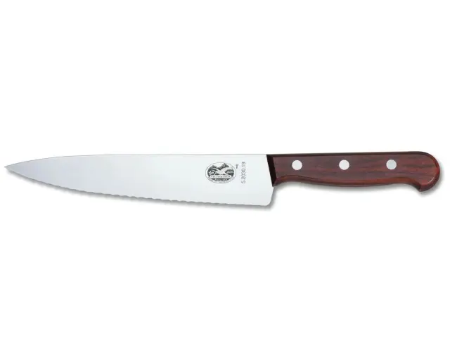 Μαχαίρι σεφ οδοντωτό Victorinox με ξύλινη λαβή και μήκος λεπίδας 22cm5.2030.22 2