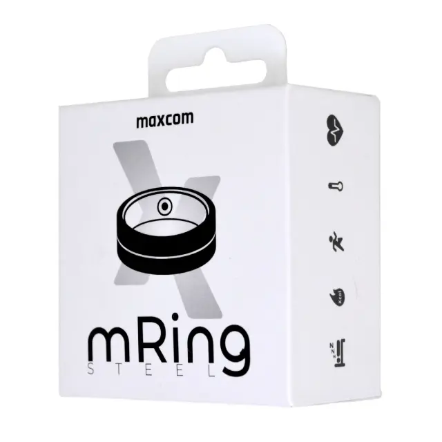 Smart Ring Maxcom mRing MR100 No.11 (Εσωτερική Διάμετρος 20.7mm) IP68 με Μετρητή Παλμών, Ύπνου, Θερμίδες, Βήματα Ασημί 2
