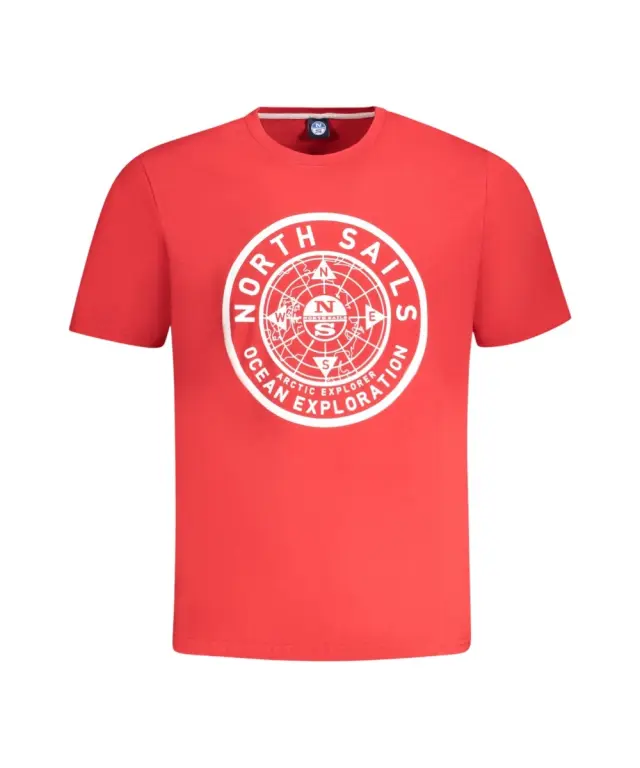 North Sails - Ανδρικό T-shirt Κοντομάνικο Regular Fit 996025-000-0230 Κόκκινο 3