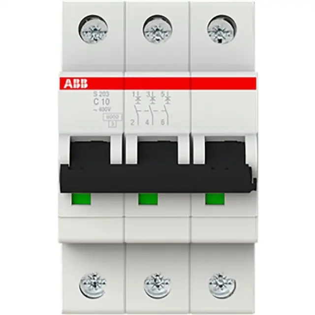 S203-C10 Miniature Circuit Breaker - 3P - C - 10 A