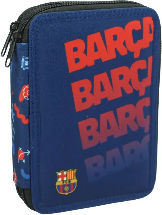 FC Barcelona Γεμάτη Κασετίνα Διπλή Double-Decker