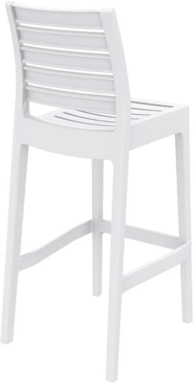 Σκαμπό Bar Στοιβαζόμενο ARES Λευκό PP 45x51x108cm 2