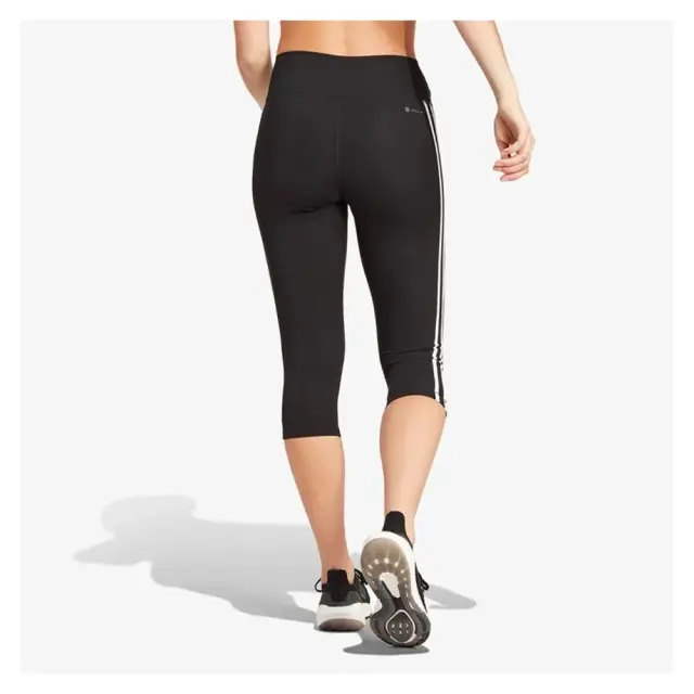 adidas Train Essentials 3 Stripes High Waisted 3/4 (HT5437-Black) - Μαύρο 2