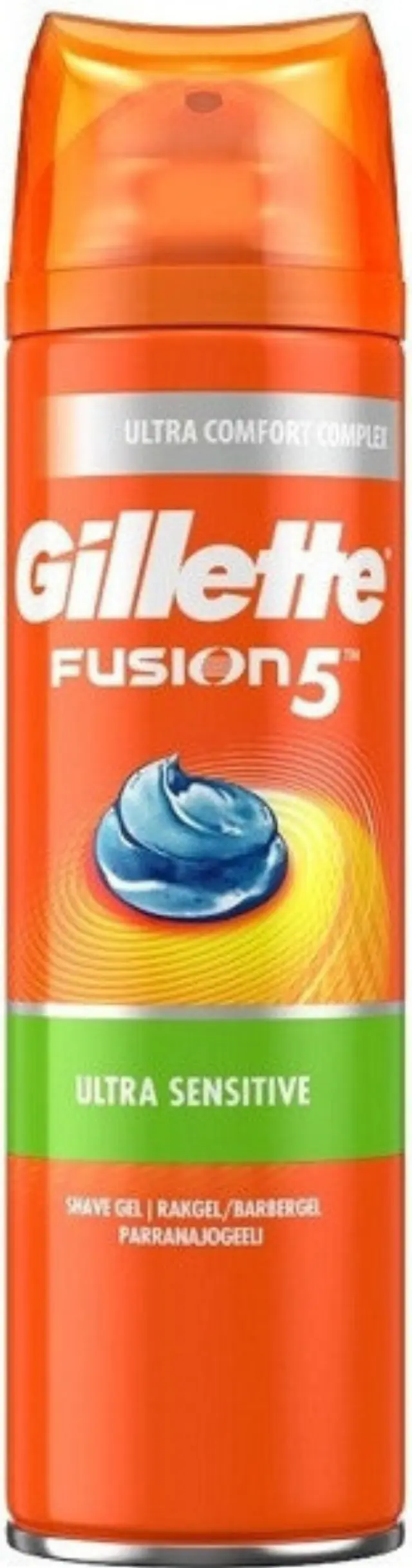 Gillette Fusion Hydra Gel Ξυρίσματος με Αλόη για Ευαίσθητες Επιδερμίδες 200ml