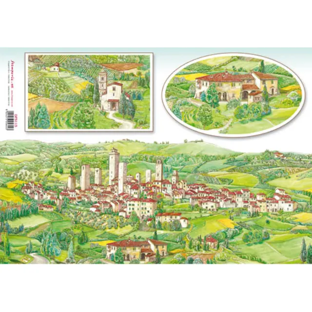 Ριζόχαρτο Stamperia - Tuscan Country - 48x33cm