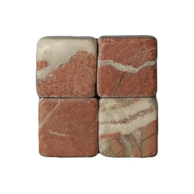 Μαρμάρινη Ψηφίδα M28 Rosso Verona 10x10x8mm - 150gr