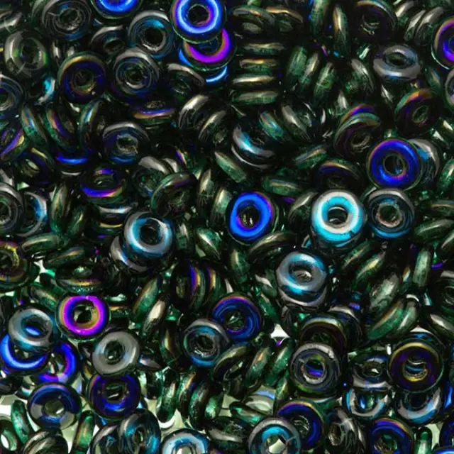 Χάντρα Czech O Beads 3.8mm - Emerald Azuro ~7gr