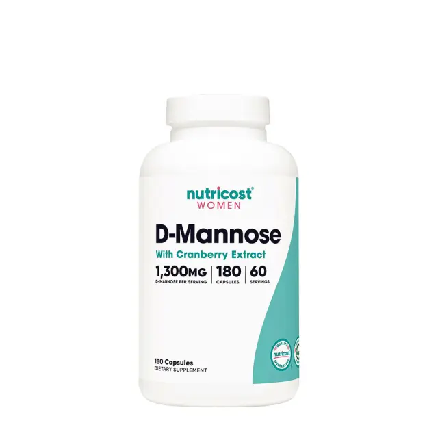 Nutricost D-Mannose with Cranberry Extract for Women 1300 mg 180 Capsules