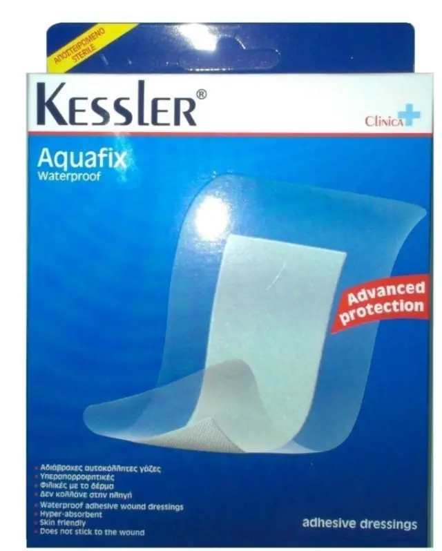 Kessler Aδιάβροχα και Αποστειρωμένα Αυτοκόλλητα Επιθέματα Clinica Aquafix 25x10cm 3τμχ