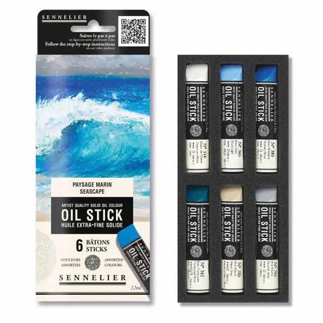 Sennelier Σετ Λάδια σε Στικ Μίνι 12ml - 6 Seascape Colors