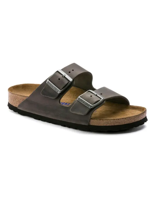 Birkenstock Πέδιλα Unisex δέρμα Oiled Γκρί BIR/ARIZONA SOFT 1013645 IRON 2