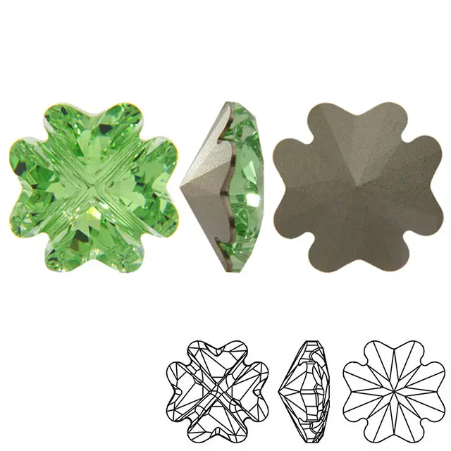 Swarovski 4785 Clover Fancy Stone Peridot 19mm - 1τεμ