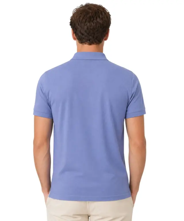 Norway Nautical School - Ανδρική Κοντομάνικη Μπλούζα Polo 868869-DENIM Μπλε Ανοιχτό 2