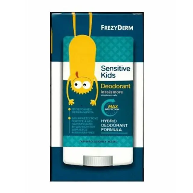 Frezyderm Sensitive Kids Deodorant Less Is More Stick Παιδικό Αποσμητικό Σώματος σε Μορφή Στικ, 40ml
