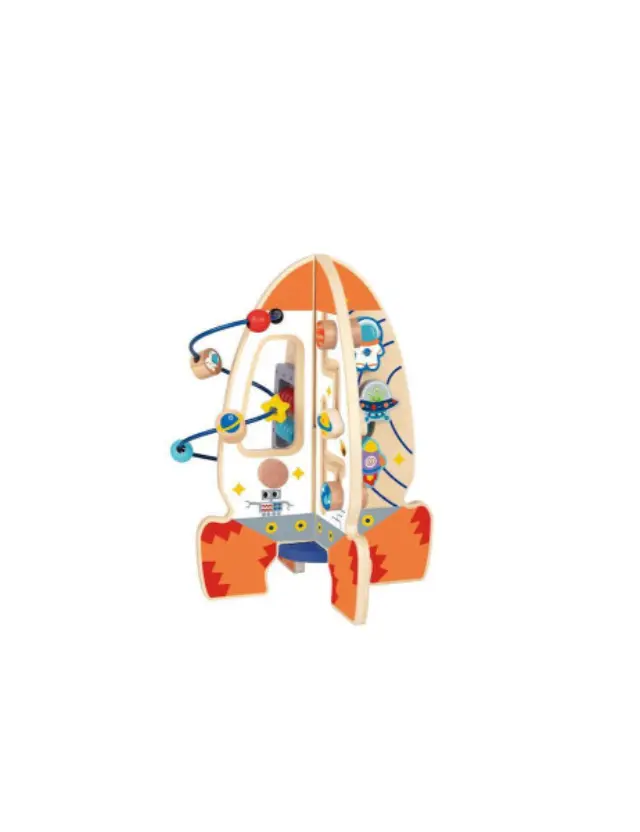 Tooky Toy Ξύλινος Πύραυλος Δραστηριοτήτων TK333 3