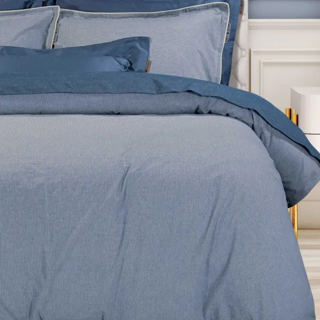 Σετ Παπλωματοθήκη 220x240 Υπέρδιπλη Essential Greenwich Polo Club 2294 Blue 100% βαμβακερό 2