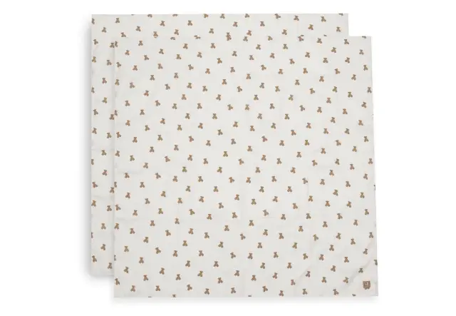 Σετ 2 Μουσελίνες Mini Teddy Bear (115x115cm) – Jollein 2