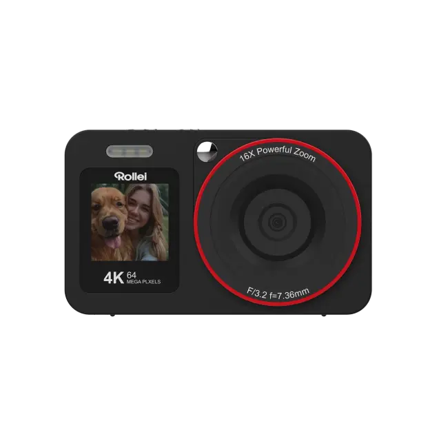 Rollei - Compactline Dual Screen Digital Camera - 64 MP - 4K - Electronics