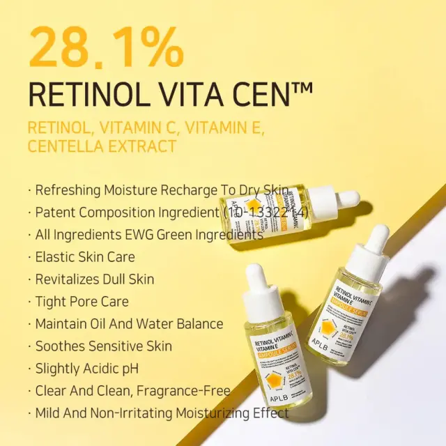 APLB Retinol Vitamin C Vitamin E Ampoule Serum - Ορός Αναγέννησης + Αντιγήρανσης με Ρετινόλη, Βιταμίνες C + E 40ml 2