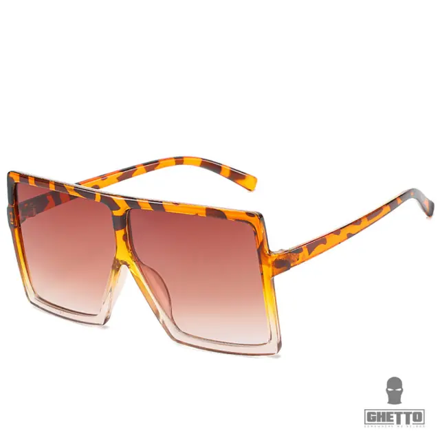 Ghetto Fashion Women Oversized Sunglasses Leopard Tea