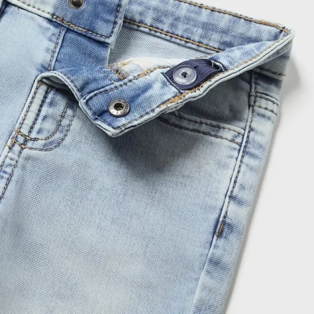 Baby 6 μηνών έως 4 ετών Παντελόνι slim fit από βιώσιμο βαμβάκι τζιν ανοιχτό - 3Ε 3