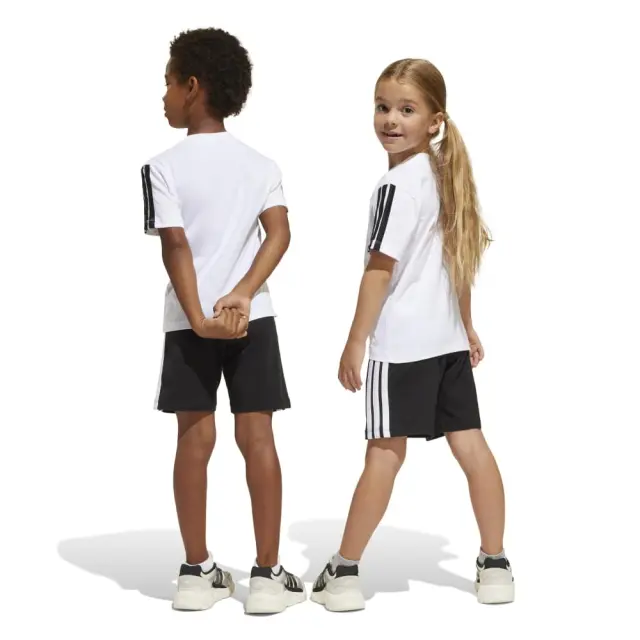 adidas Essentials 3 Stripes ΠΑΙΔΙΚΟ ΣΕΤ (JE1401-Black-White) - Λευκό-Μαύρο 3