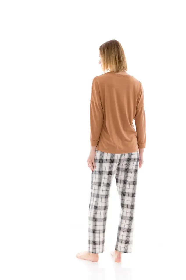W1421 - Black - PYJAMA BEIGE -BLACK PLAID 3