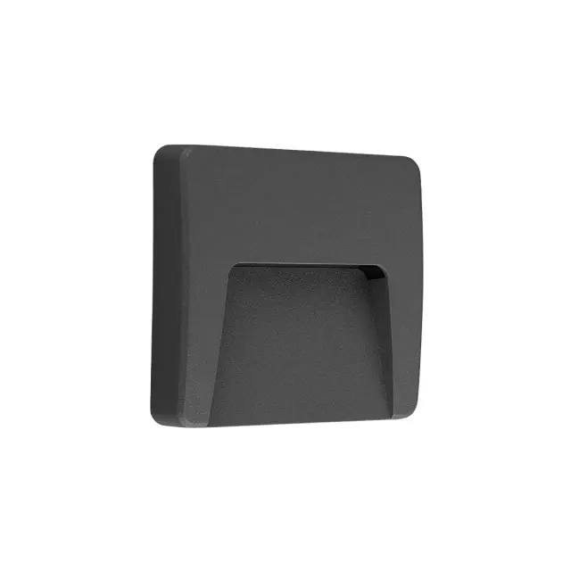 Pam Φωτιστικό Led τοίχου τετράγωνο 3W IP65 12x12x3cm ανθρακί 2