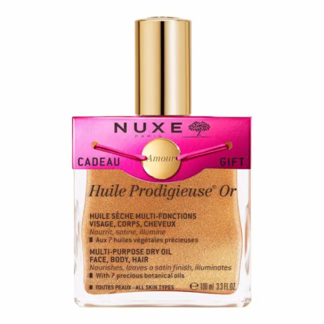 Nuxe Limited Edition Huile Prodigieuse Or Ιριδίζον Ξηρό Λάδι Για Πρόσωπο, Σώμα & Μαλλιά 100ml Με Δώρο Βραχιόλι Amour