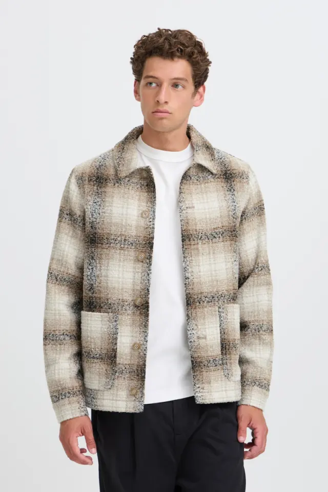 Casual Friday Ανδρικό CESAR Μπουφάν – Beige / Brown - XL