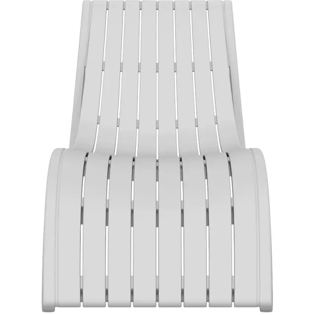 Ξαπλώστρα SLIM Λευκό PP 72x180x70cm 3