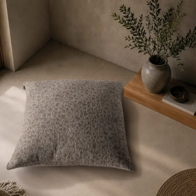 Μαξιλαροθήκη Pearland 03 Natural Taupe TEORAN 50x50cm με γέμιση 3