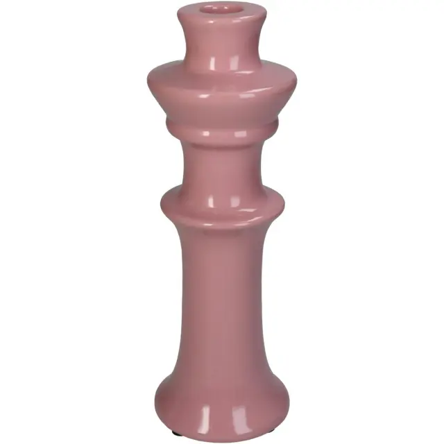 Κηροπήγιο Ροζ Κεραμικό 8x8x24cm