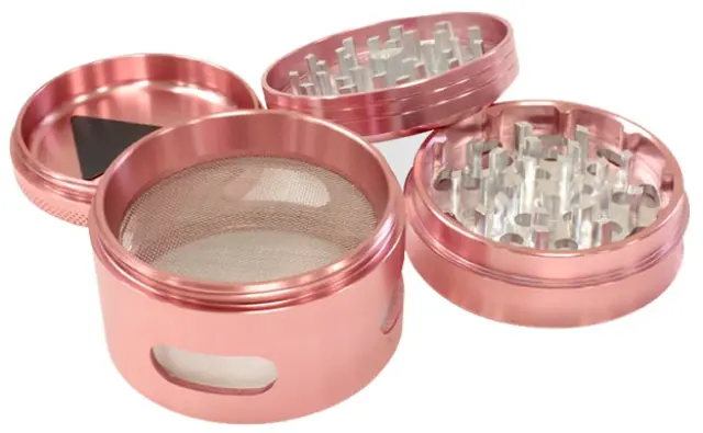 Grinder Τρίφτης 63mm Αλουμίνιο Σχέδιο Love Pink - 4 Parts 2