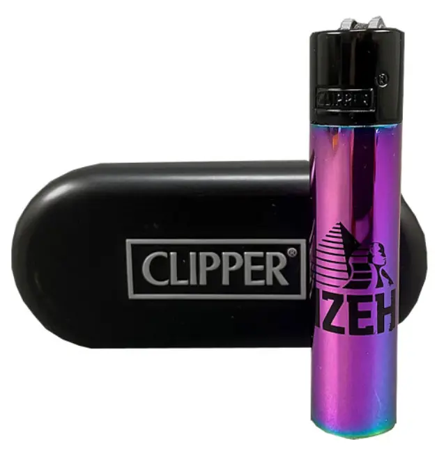 Clipper Αναπτήρας Μεταλλικός Μεγάλος - Rainbow Gizeh Icy Colour Metal (Συλλεκτικός)