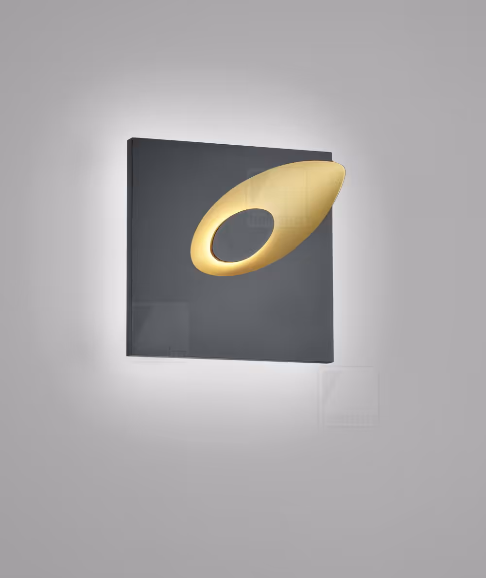TAIL Φωτιστικό Τοίχου LED 13W 2700K Black-Gold Indirect IP54 Μαύρο Μαύρο/Χρυσό Χρυσό